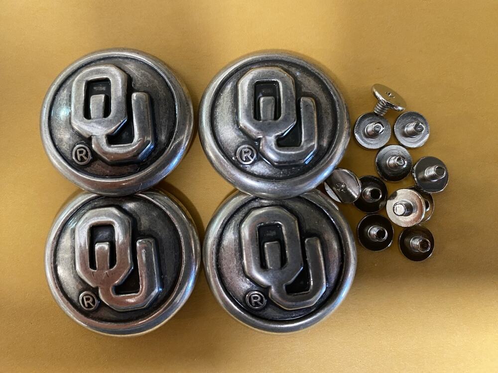 Lot Of 4 OU Oklahoma University Sooners Conchos With Screws 1” Wide